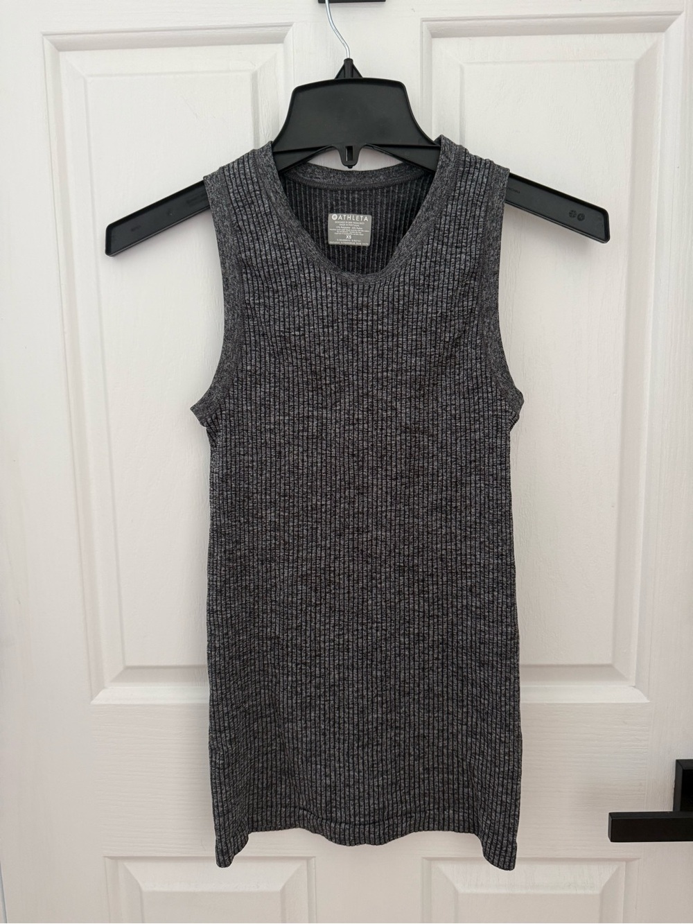 Athleta Women's Charcoal Ribbed Sleeveless Tank